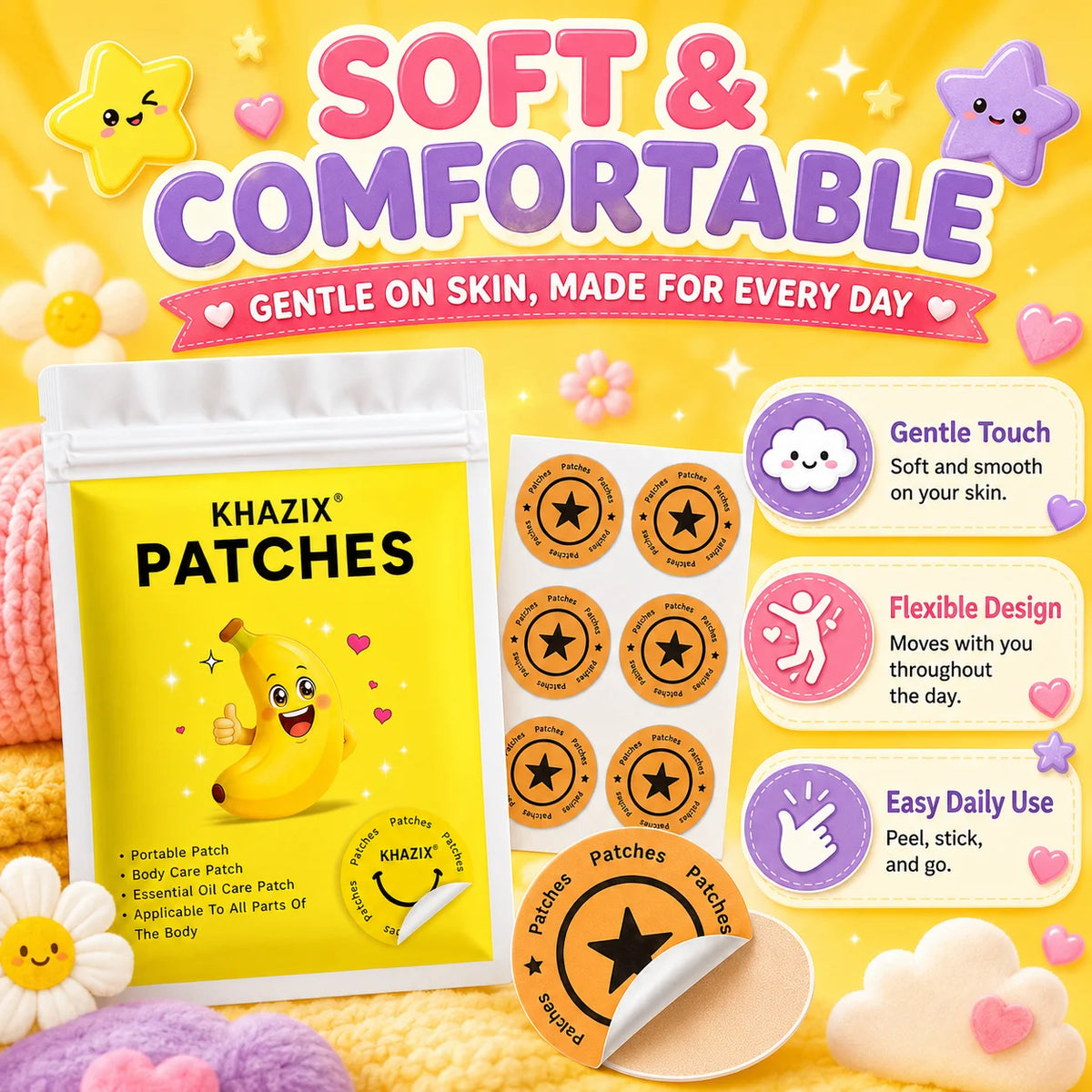 30Pcs Energy Patches Natural Ingredients Vegan Friendly Daily Energy Boost Patch Portable Body Stickers for Work Travel Sports Quake