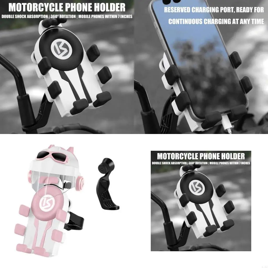 Motorcycle Holder with Waterproof Sunshade Navigation Mobiles Mount K1KF Quake