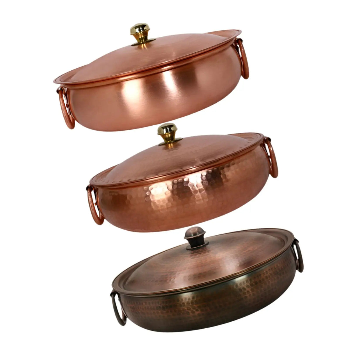 Copper Hot Pot Noodles Pot Handmade Induction Pot Copper Chafing Dish Cooking Pot for Parties Buffets Camping Picnic Household Quake