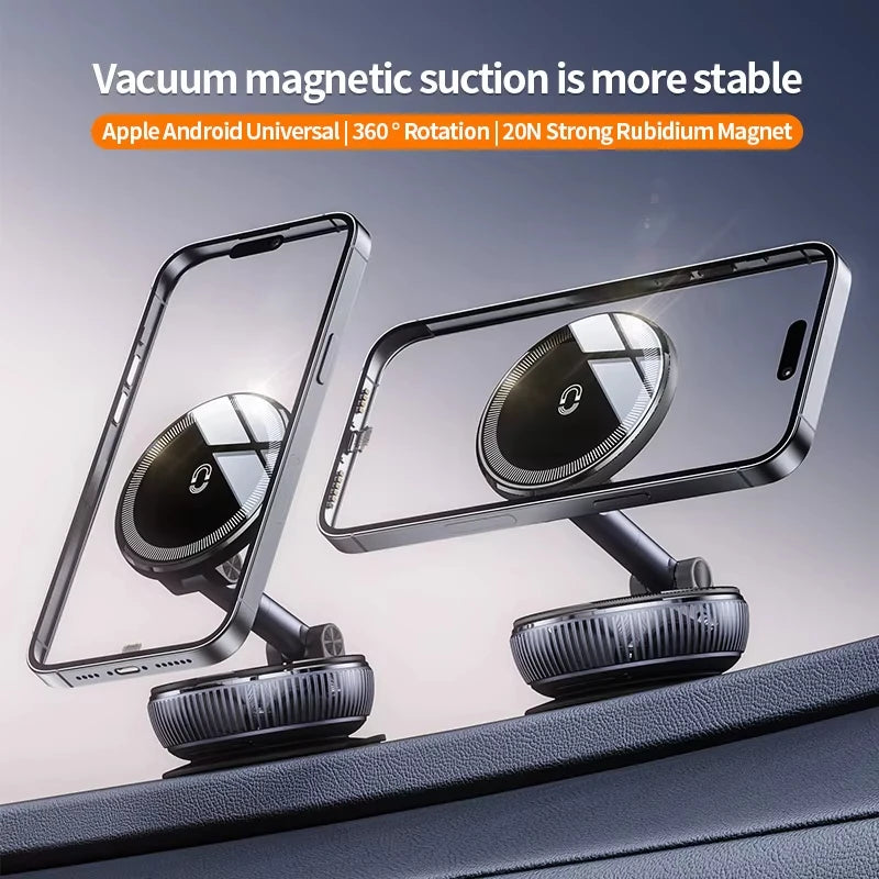 Upgraded Vacuum Magnetic Phone Holder Stand, for Magsafe Suction Cup Phone MountAdjustable Swivel Lock Quake