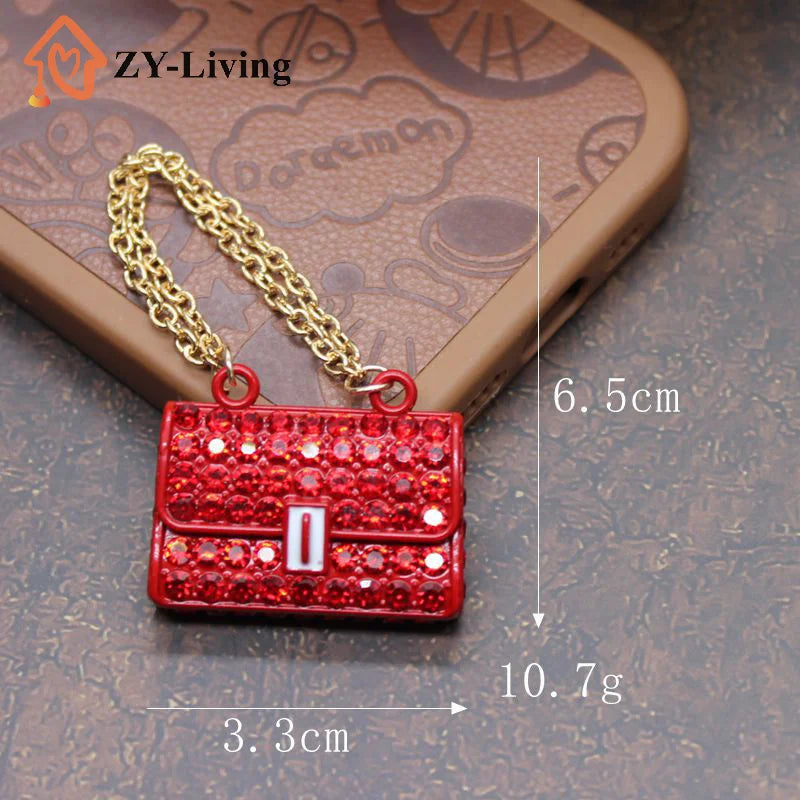 1Pcs Miniature Fashionable Dollhouse Metal Chain Handbag Set Pack Doll Bags for Clothes Accessories Toy for Kids Quake
