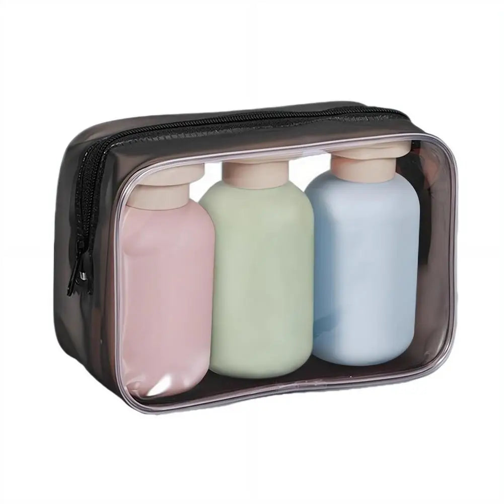 Portable Travel Squeeze Bottles Refillable Empty Containers for Shampoo Lotion Liquid Leak-proof TSA Approved Cosmetic Bottles Quake