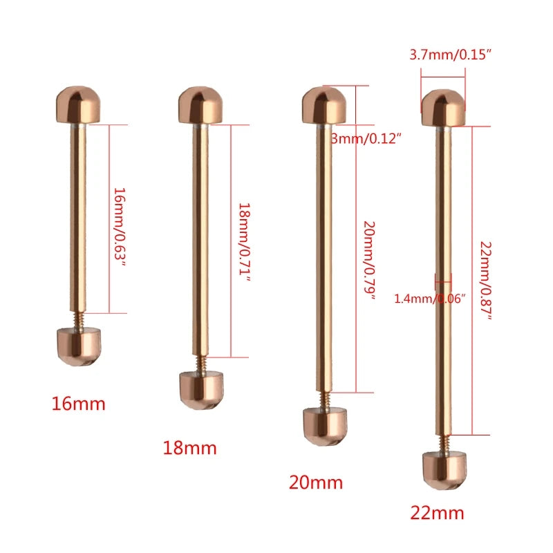 1 Pair Watch Strap Screw Pins Smart Watch Bracelet Clasp Buckle Friction Tube Watch Replacement Accessories Repair Tool K1KF Quake