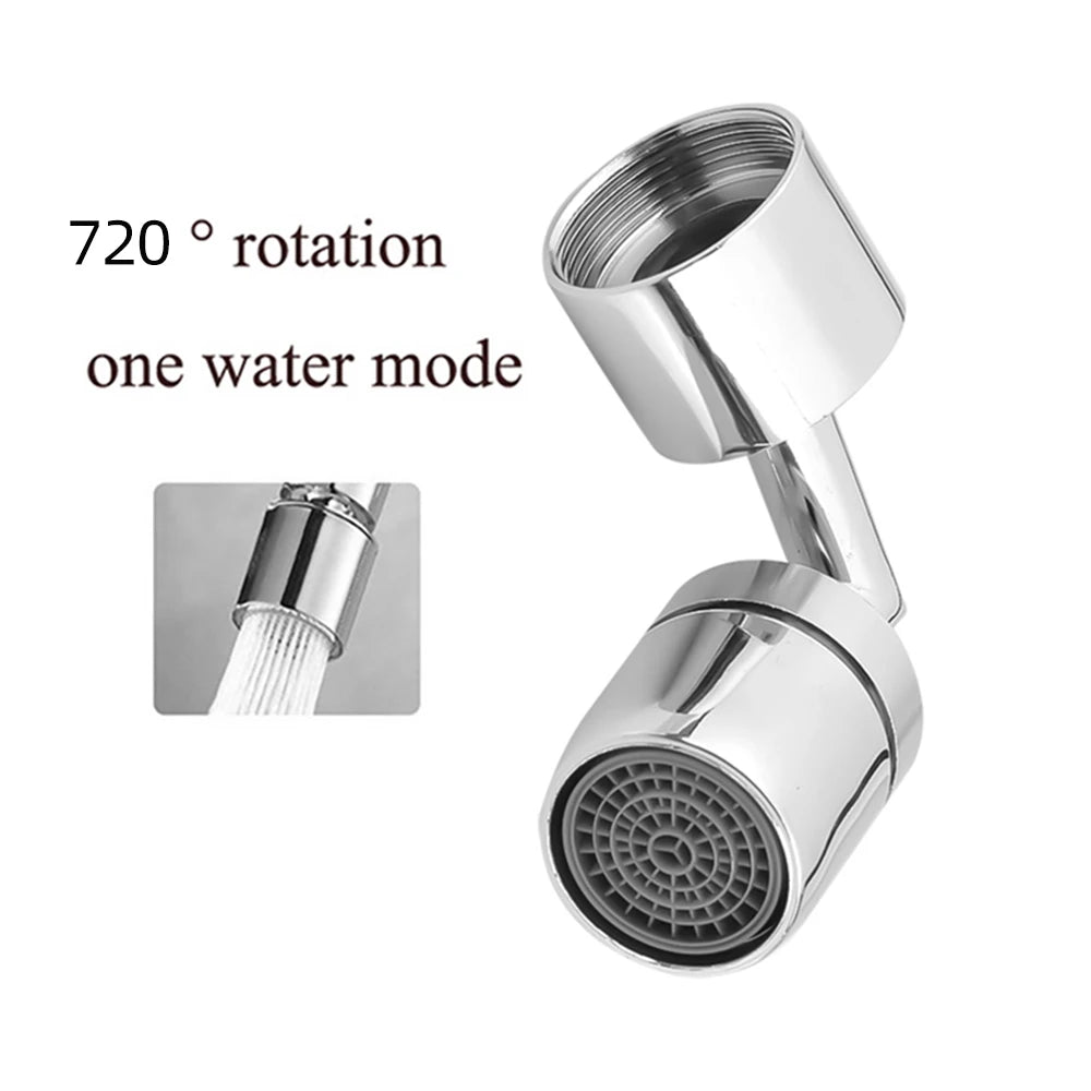 720 Rotatable Tap Aerator Splash-proof Faucet Sprayer Head Water Saving Plastic Splash Tap Head Wash Basin Tap Extender Adapter Quake 1 mode