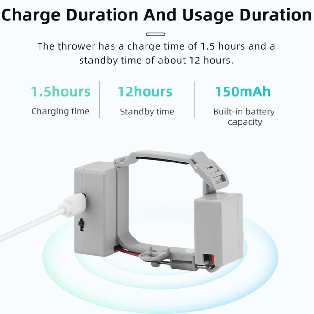 For Mini 4 Pro Payload Delivery Thrower USB Charging Air Dropper Device Drone Remote Thrower for Fishing Wedding Search Quake