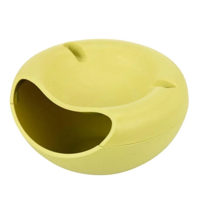 Lazy Double-layer Sunflower Seed Storage Tray Separated Snack and Shell Container Household Nut Serving Plate for Watching TV Quake