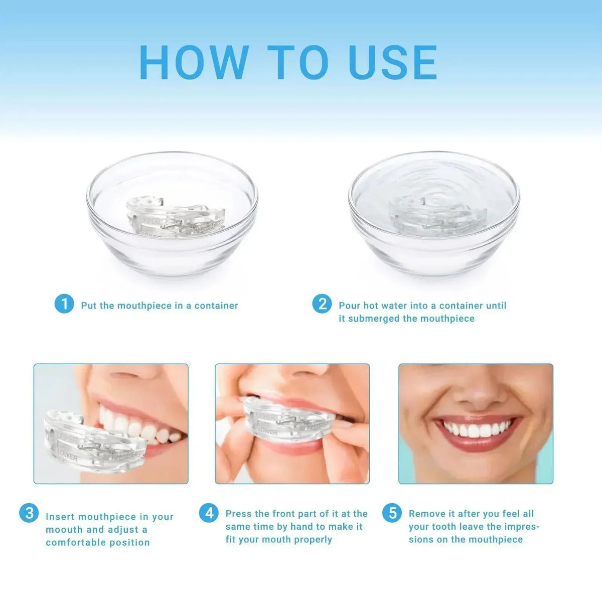 Anti Snoring Bruxism Mouth Guard Improve Sleeping Quality Anti Snoring And Apnea Snoring Device Mouth Guards with Storage Box Quake
