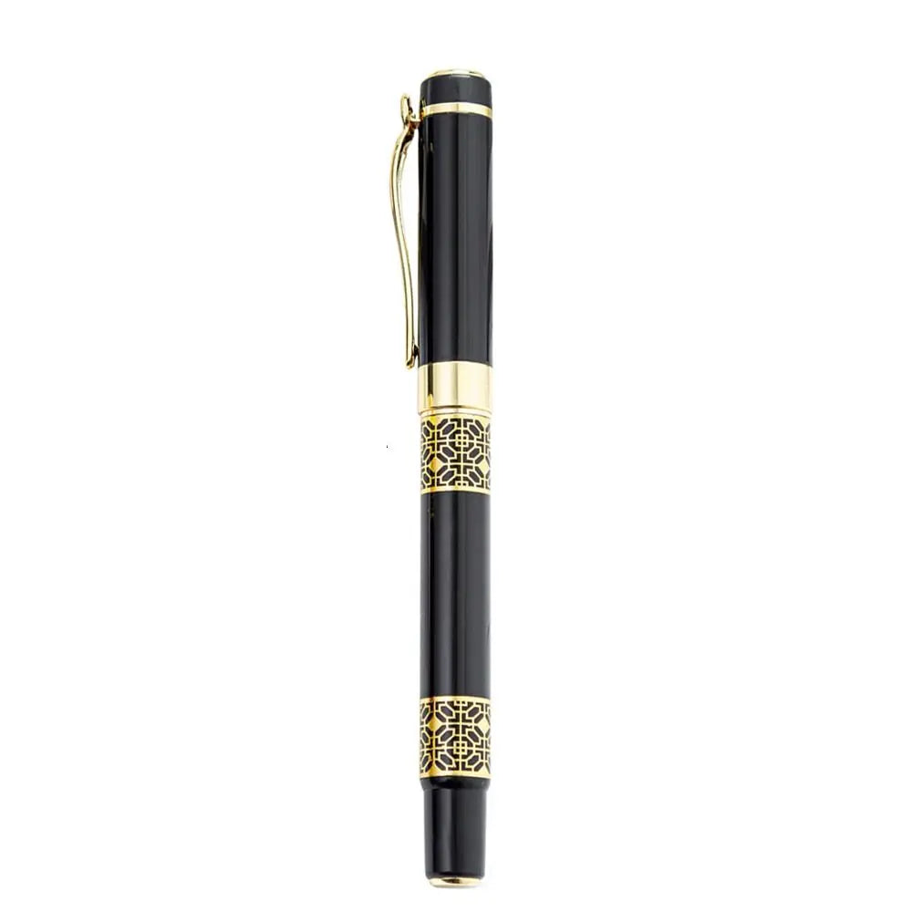 Luxury Metal Ballpoint Pen With Refills Business Fountain Pen Students Gift Writing Tools Blue/Black Ink Gel Pen For School Quake 02