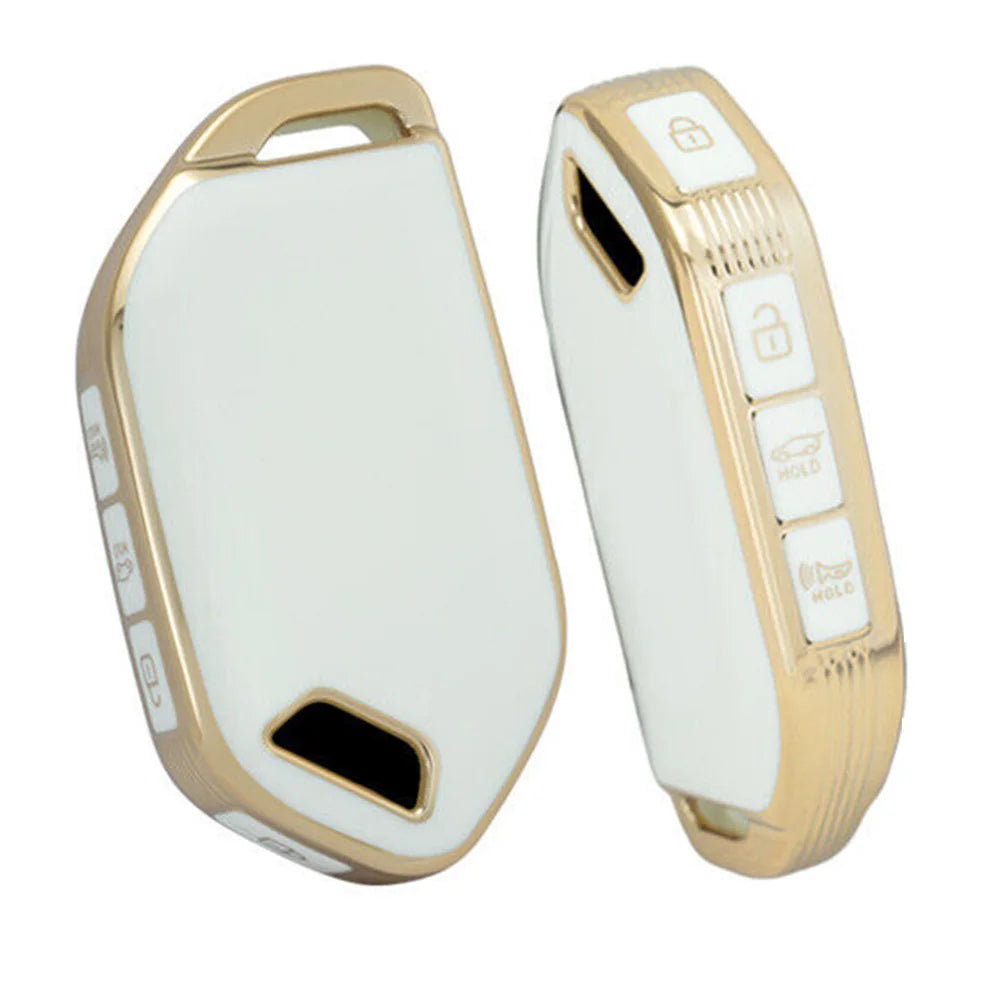 Car Key Protector Designed Specifically for Kia Models For TPU Accessory Perfectly Fits For Picanto Ev9 Sorento 2024 Quake White