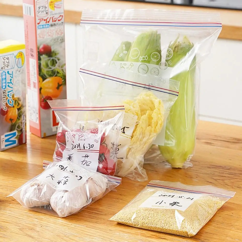 Sealed Bag Fresh-keeping Food Ziplock Bag Household Plastic Bag Thickened Refrigerator Storage and Freezing Packaging Bag Quake