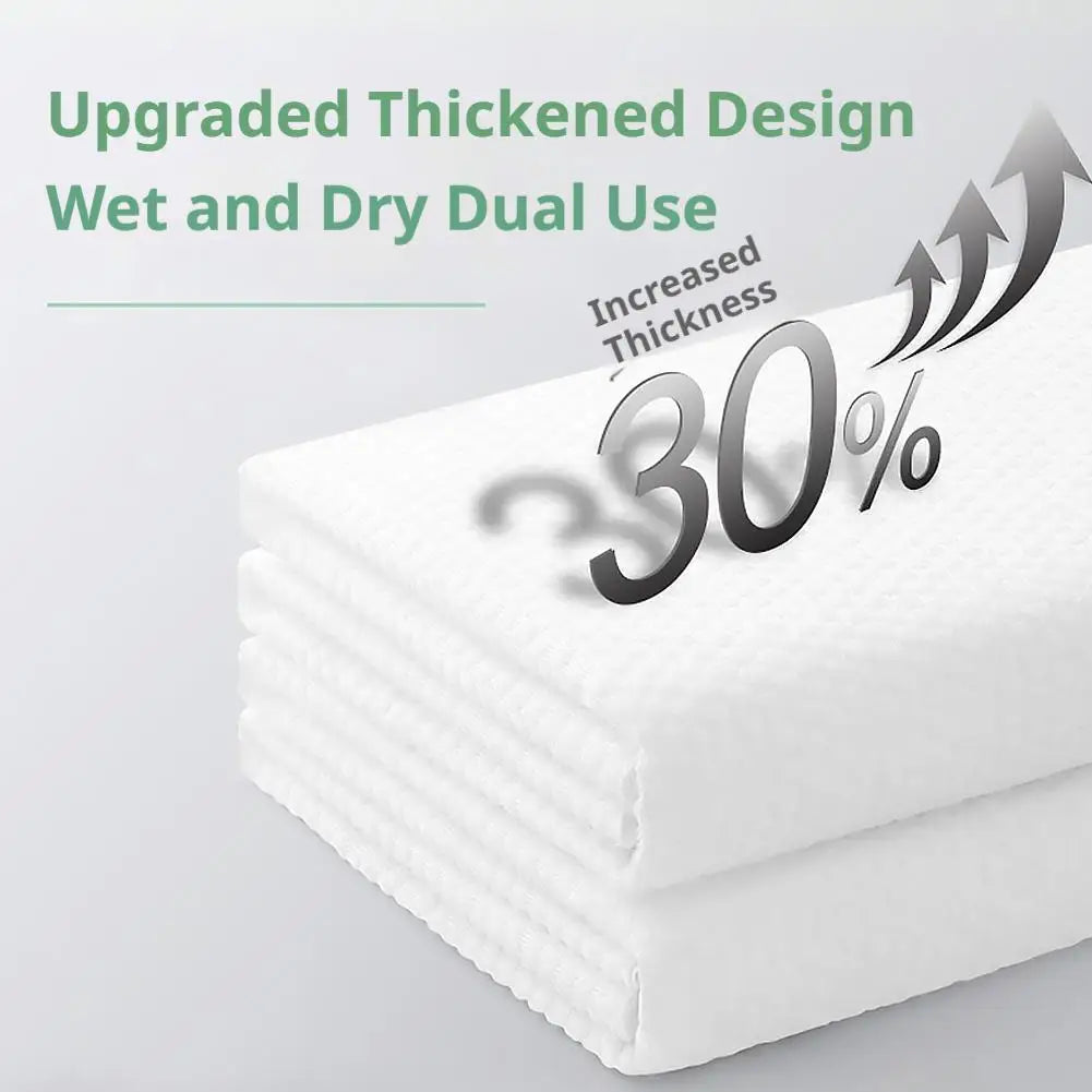 Soft Cotton Disposable Face Towel Thicken Facial Towelettes, Dry Wipes Facial Tissue for Makeup Removal & Skincare (100 Count) Quake