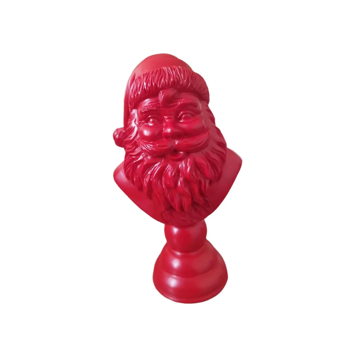 Santa Figure Half Body Statue Sculpture Gift Red 6x15cm Table Centerpieces Artwork for Dorm Office Party Festival Bedroom Quake