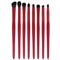 8Pcs/Lot Makeup Brushes Eyebrow Lip Blusher Shadow Eyeshadow Cosmetic Eye Part Professional Makeup Brush Set Quake no bag Red