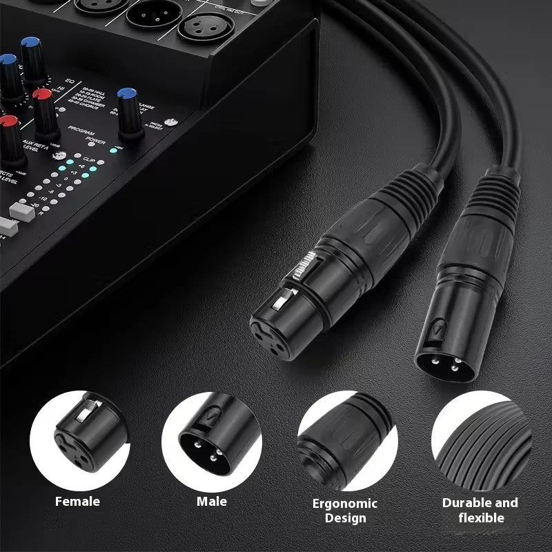 XLR Balanced Audio Cable,Microphone XLR Male to Female Audio Cable,3-Pin XLR Microphone Cable for Microphones,Preambles,Speaker Quake