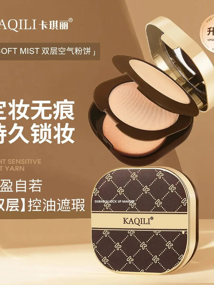 Kaqili High-Definition Double-Layer Loose Powder Concealer for Women Moisturizing Dry Powder Makeup Repair for Wet And Dry Skin Quake 03