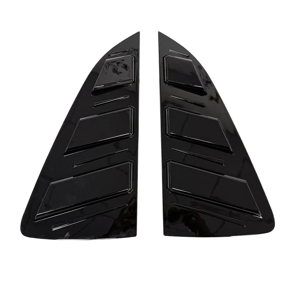 For Volkswagen VW Polo MK5 6R 6C 2011-2017 Car Rear Louver Window Side Shutter Cover Trim Sticker Vent Scoop ABS Carbon Fiber Quake Gloss Black