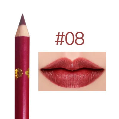 YALAIYI 12-color Lip Liner Pencil Waterproof and Colorfast for Beginners Easy To Use Lip Liner Pen Lip Liners Foggy Color Quake 8