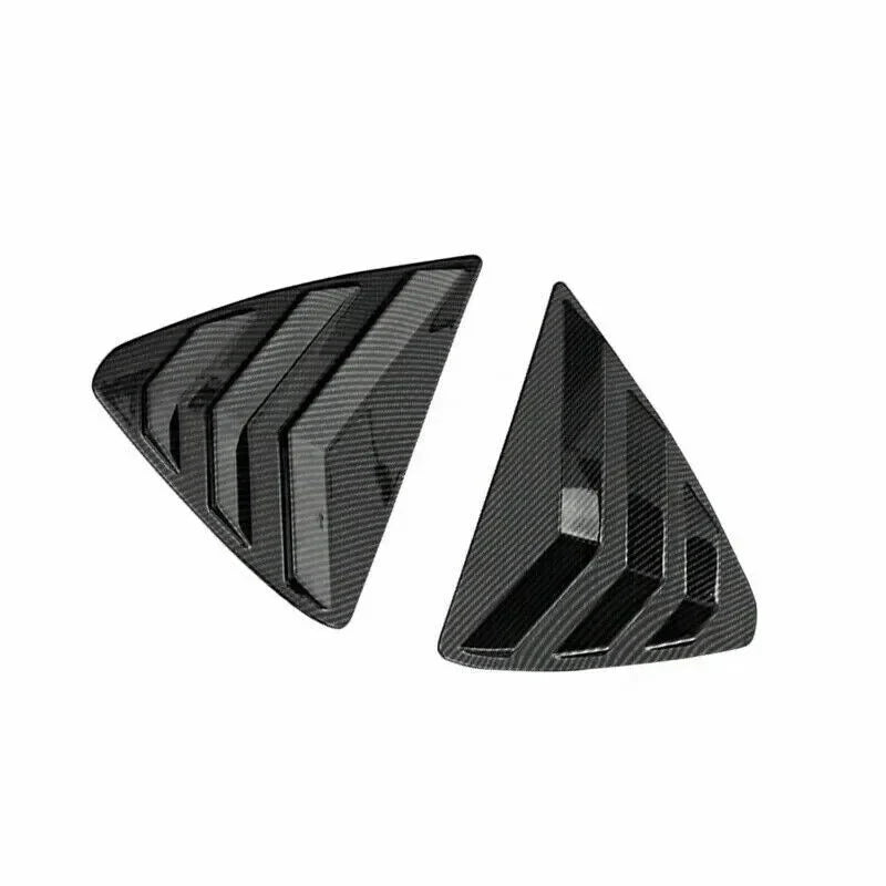 For Mazda CX-5 CX5 2017-2023 Car Rear Louver Window Side Shutter Cover Trim Sticker Vent Scoop ABS Carbon Fiber Accessories Auto Quake Carbon