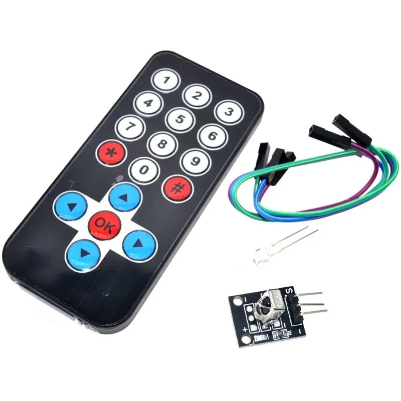Wireless Remote Control Module Infrared IR Kits DIY Kit HX1838 For Arduino Raspberry Pi Quake Khaki 1 SET