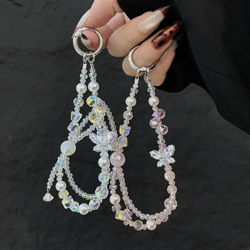 Women Girls Cellphone Pendant Hanging Cord Beaded Telephone Strap Jewelry Chain K1KF Quake