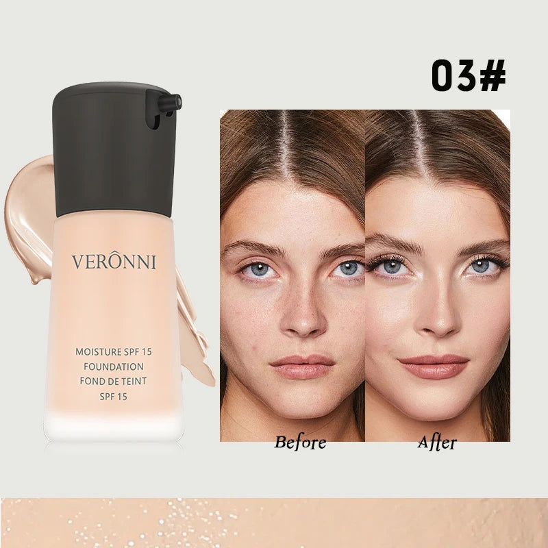 Matte Liquid Foundation Oil Control Concealer BB Cream Waterproof Lasting Full Coverage Natural Face Base Professional Makeup Quake 03