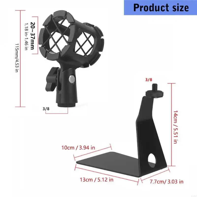 Microphone Shock Mount Compatibility for 20-37Mm Mics Holder For Stable Sound Capturing In Vlog Interviews Recording K1KF Quake