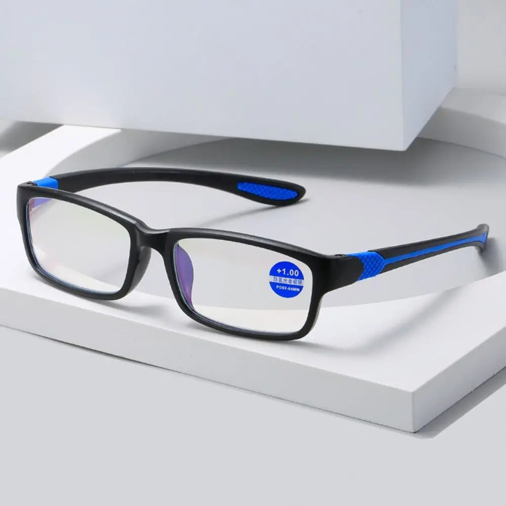 Flexible TR90 Sports Reading Glasses for Men Women Office Anti Blue Light Readers Eyewear Eye Protection Presbyopia Eyeglasses Quake