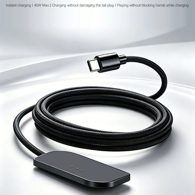 Flexible Charging Cable with Silicone Sheath, Source End, and Three-Contact Head for Supported Tablets K1KF Quake for Grey iPadPro13 CN