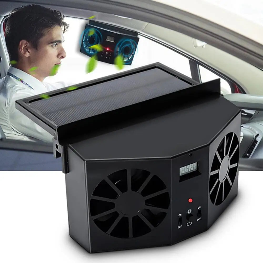 Car Auto Solar Fan Window Cooling Air Vent Vehicle Ventilation System Radiator Car Fans Quake