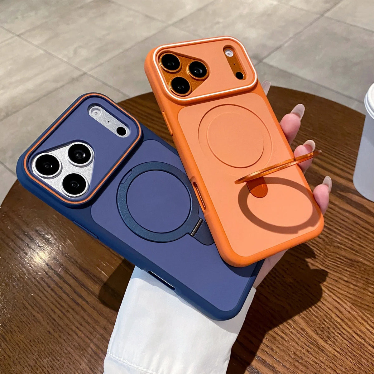 360-degree rotating magnetic suction phone case for iPhone14 15, 16, 17 ProMax / Pro compatible MagSafe wireless charging Case Quake