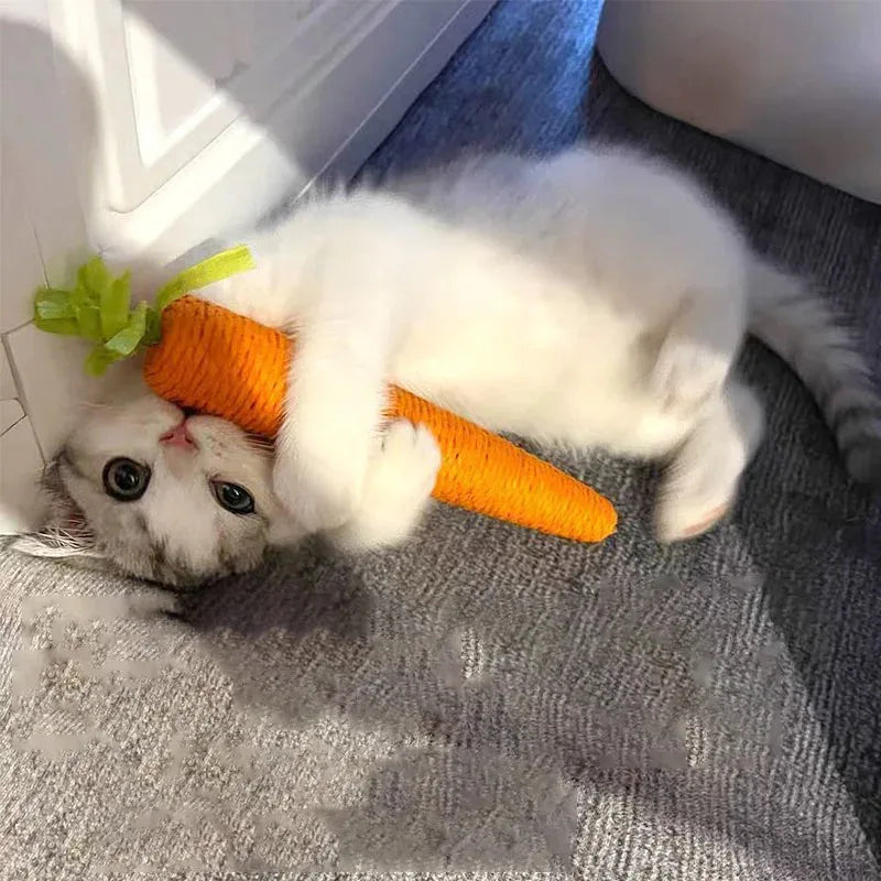 Cat Toys Sound Carrot Cuddle cat stick since fun fun cat teething stick anti-bite cat scratch board pet supplies Quake