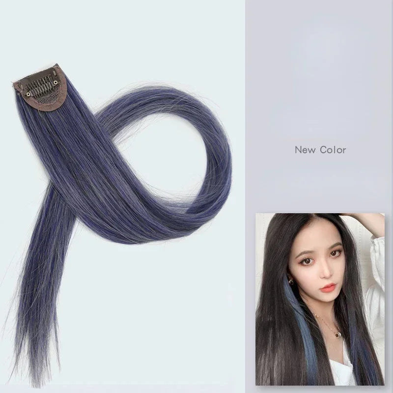 DIY Colored Hair Styling Clips Long Straight Hanging Ear Hairpin Hairpieces Women Natural Hair Braiding Clip Fake Hair Piece Quake WML