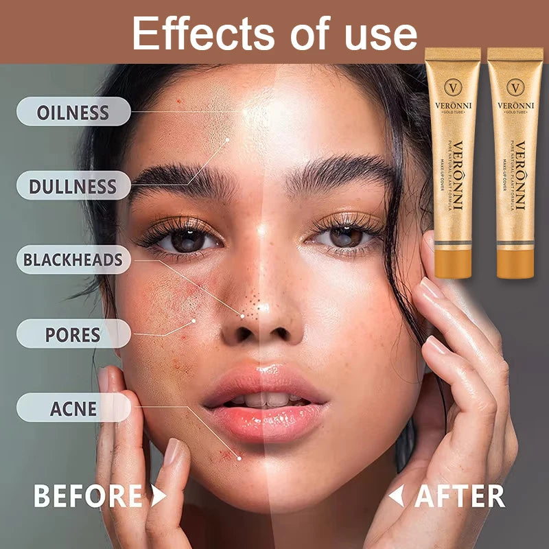 Long-lasting waterproof and sweatproof concealer with natural nude Maquiagem Liquid Concealer Beauty Face Cosmetics Makeup Base Quake