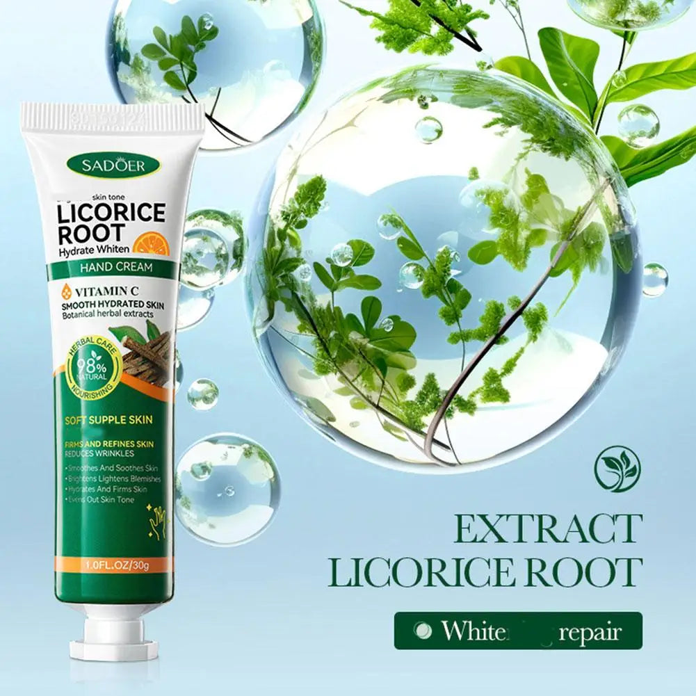 1/3/5/10 pcs SADOER Liquorice Whitening Hydrating Hand Cream with plant Essence Moisturizing Nourishing Brightening Hands Care Quake