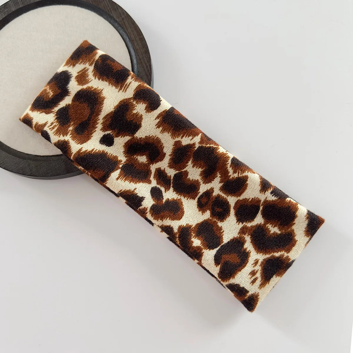 Vintage Leopard Print Headband High Elastici Wide Edge Fashion Headband Sports Yoga Sweat-absorbing Breathable Hair Accessories Quake coffee