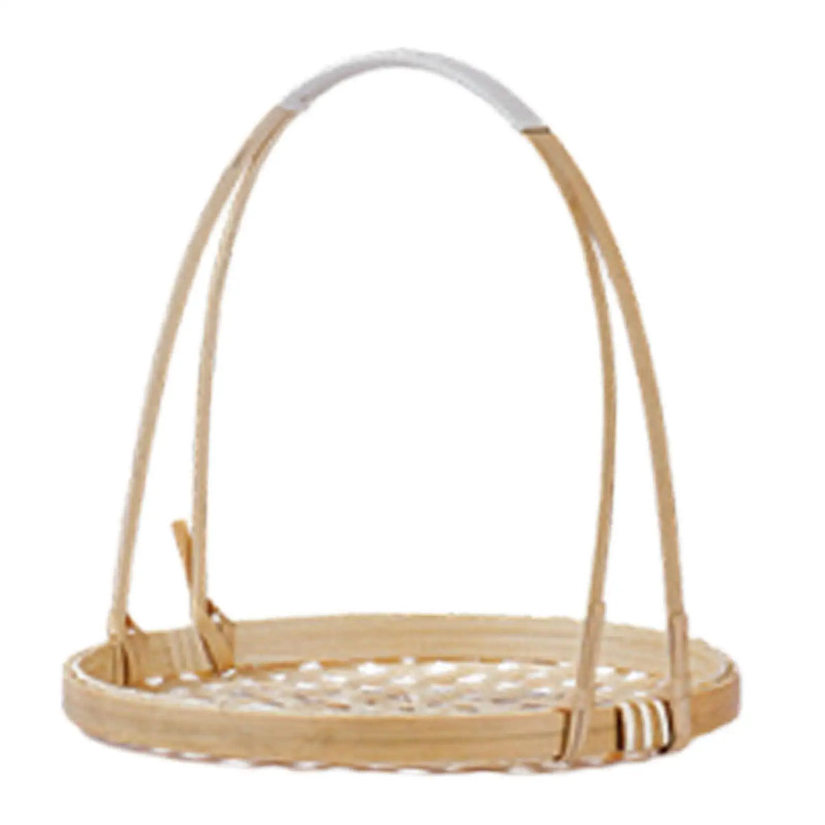 Woven Tray Lightweight Bamboo Snack Basket Multipurpose Organizer for Cookies Serving Cafe Indoor Quake