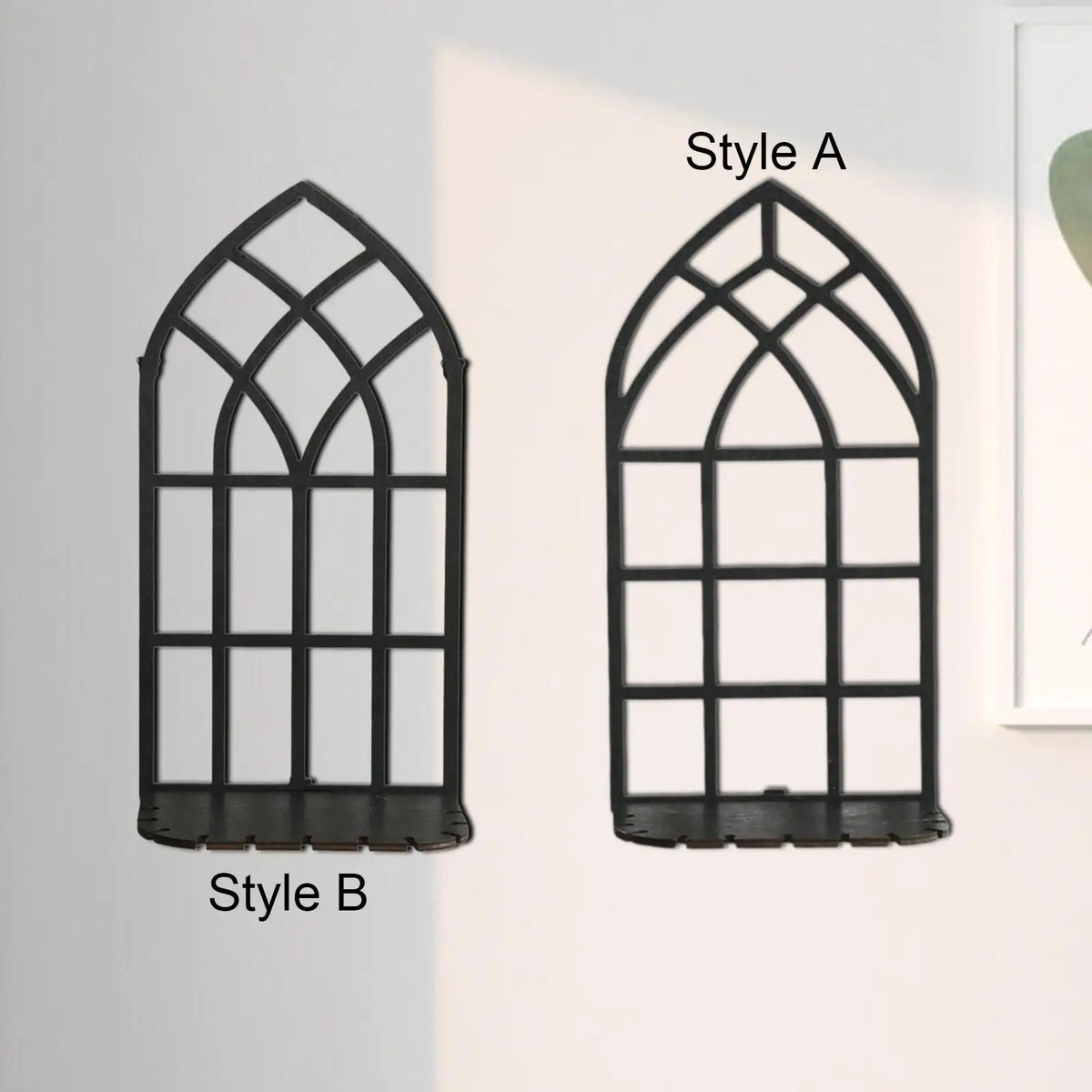 Window Candle Sconce Rustic Vintage Ornament Storage Rack Wall Shelf for Apartment Bedroom Bathroom Living Room Wall Decoration Quake