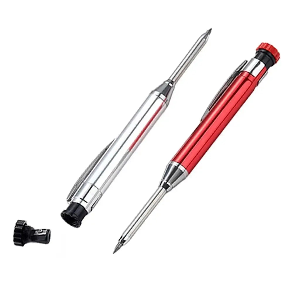 All Metal Deep Hole Marking Pencil 2.8mm Deep Hole Marking Woodworking Pencil Built-in Sharpener Long Head Quake