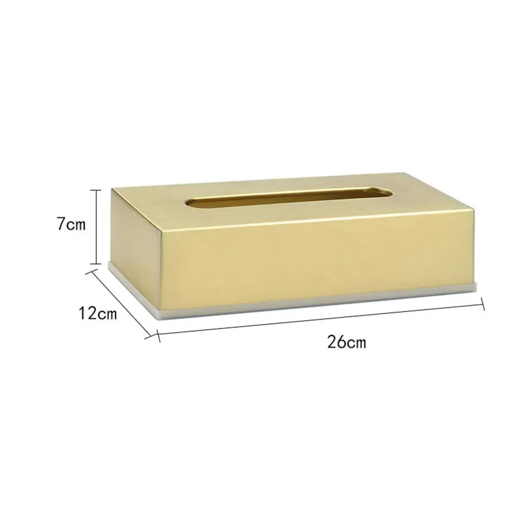 Rectangular Stainless Steel Tissue for Home Vanity Dresser Decor Quake