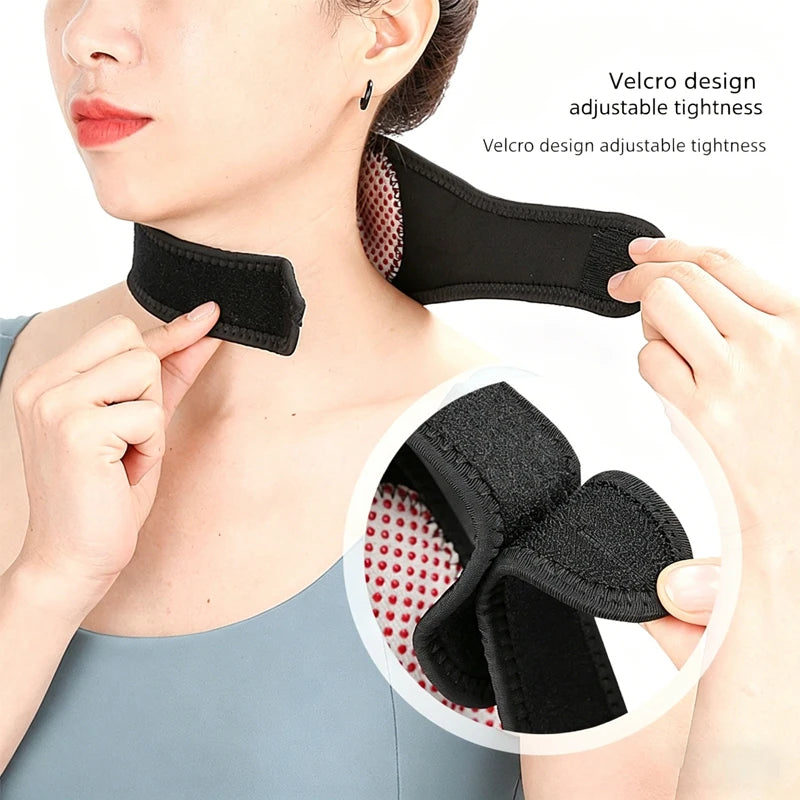 Self-heating neck brace equipped with magnetic neck massage function, providing relaxation without additional equipment Quake