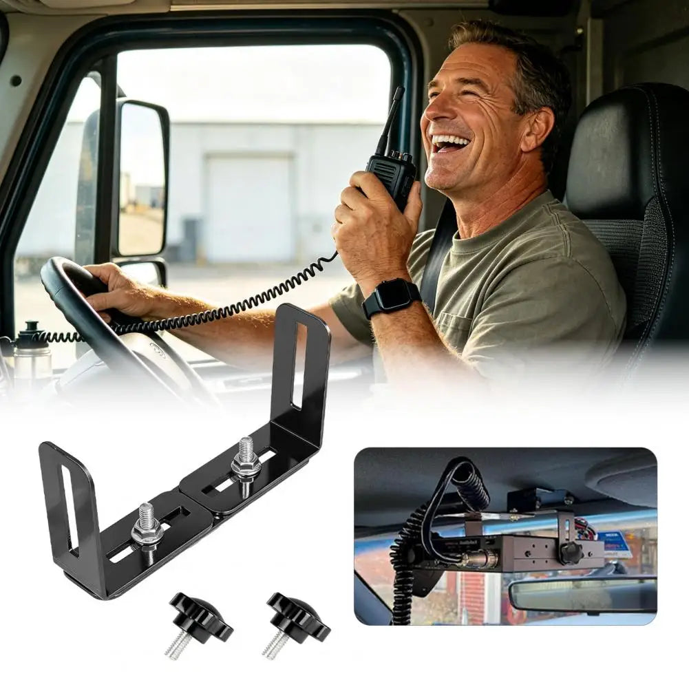 Universal Radio Mounting Bracket Universal Radio Mount Bracket Adjustable 6-10 Inch Heavy Duty Vehicle for Scanner for Trucks Quake