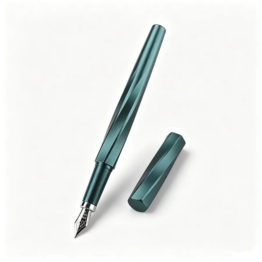 Twisted Texture Magnetic Cap Fountain Pen Full Metal Smooth Writing Office Business Student Calligraphy Stationery Gift Ink Pen Quake 556-2 EF 0.38MM