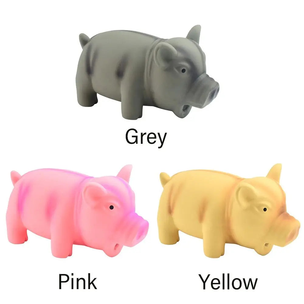 Chew Training Pets Accessories Interactive Squeak Latex Pet Chew Rubber Sound Pig Dog Chew Quake