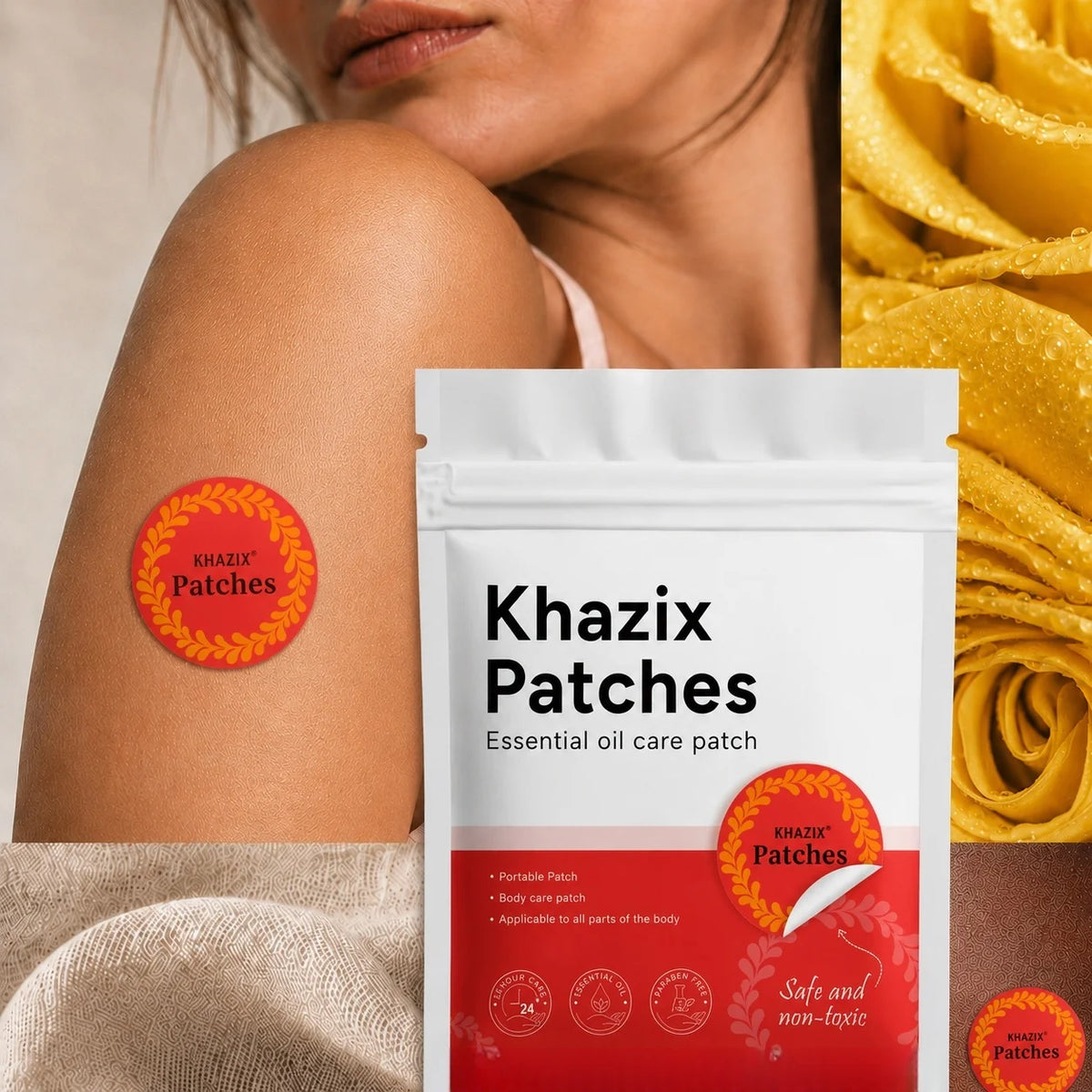 30Pcs Energy Patches Natural Ingredients Vegan Friendly Daily Energy Boost Patch Portable Body Stickers for Work Travel Sports Quake