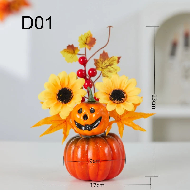 Pumpkin Halloween Decoration A Simulated Pumpkin Decoration Used for Holiday Scene Decoration Home Party Decoration Quake D01