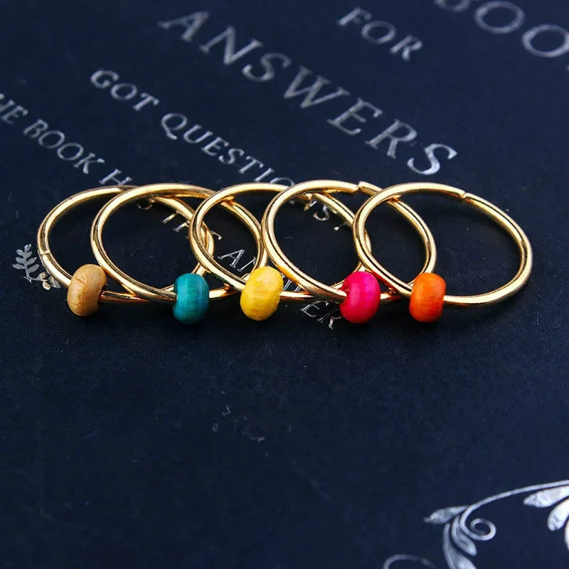 5-8 Pcs Metal Hair Braiding Rings African Cuffs Tubes Charms Dreadlock Beads Hair Braids Jewelry Braider Decorations Accessories Quake 5 pcs