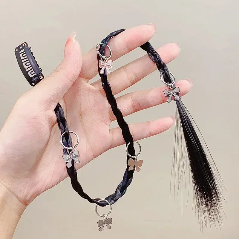 Fashion Y2K Tissued Boxing Braids Girls Wig Braid Women's Fried Dough Twist Braid Traceless Invisible BB Clip Boxing Braid Quake 9
