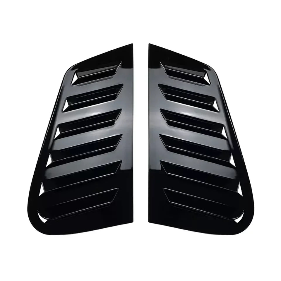 For Volkswagen GOLF 4 MK4 1997-2006 Car Rear Louver Window Side Shutter Cover Trim Sticker Vent Scoop ABS Carbon Fiber Black ABS Quake Gloss Black