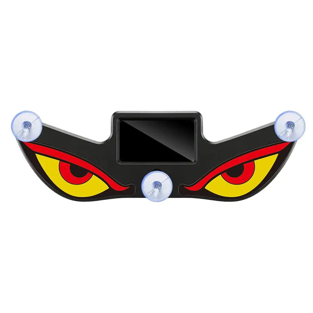 Solar Powered Demon Eye Neon Light Dynamic LED Car Triangle Window Warning Atmosphere Lamp Type C Rechargeable Quake D