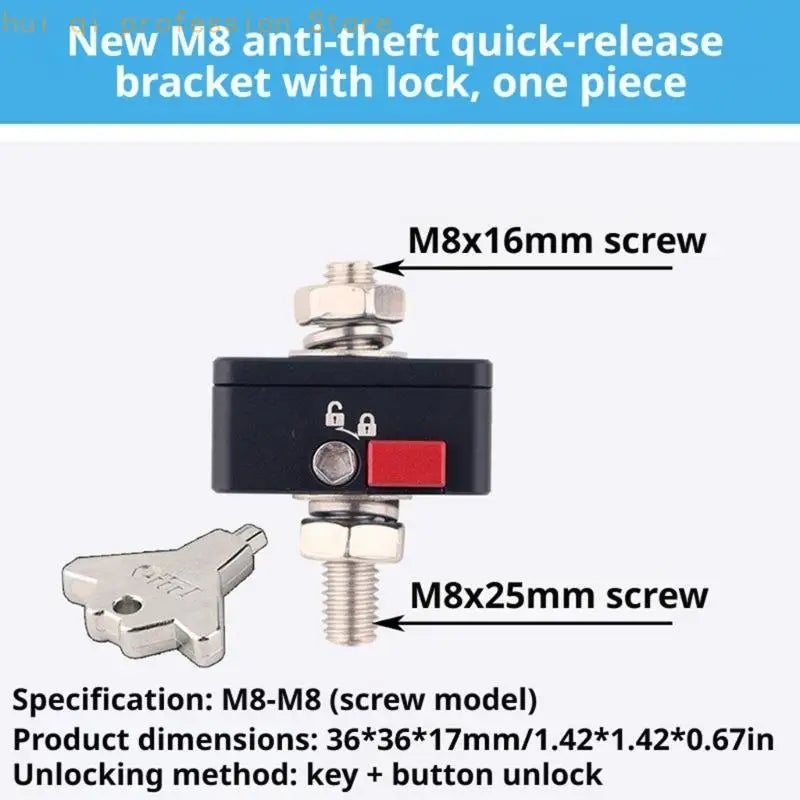 2Pcs Aluminum Alloy Led Light Bracket with Lock for Off Road Vehicle 8Mm H8WE Quake